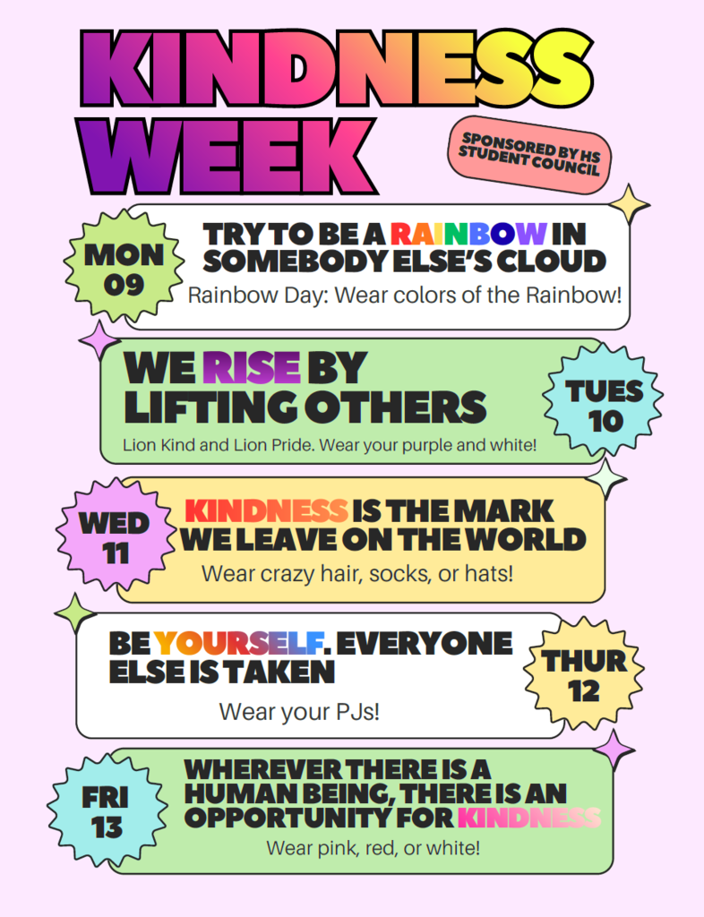 Attention DHS Families - Kindness Week is coming up! 
