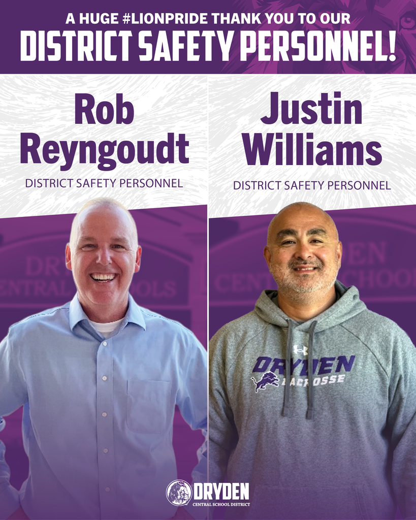 We 💜our District Safety Personnel! A special thanks goes out to Justin and Rob for all that they do for our #LionPride!! 🦁