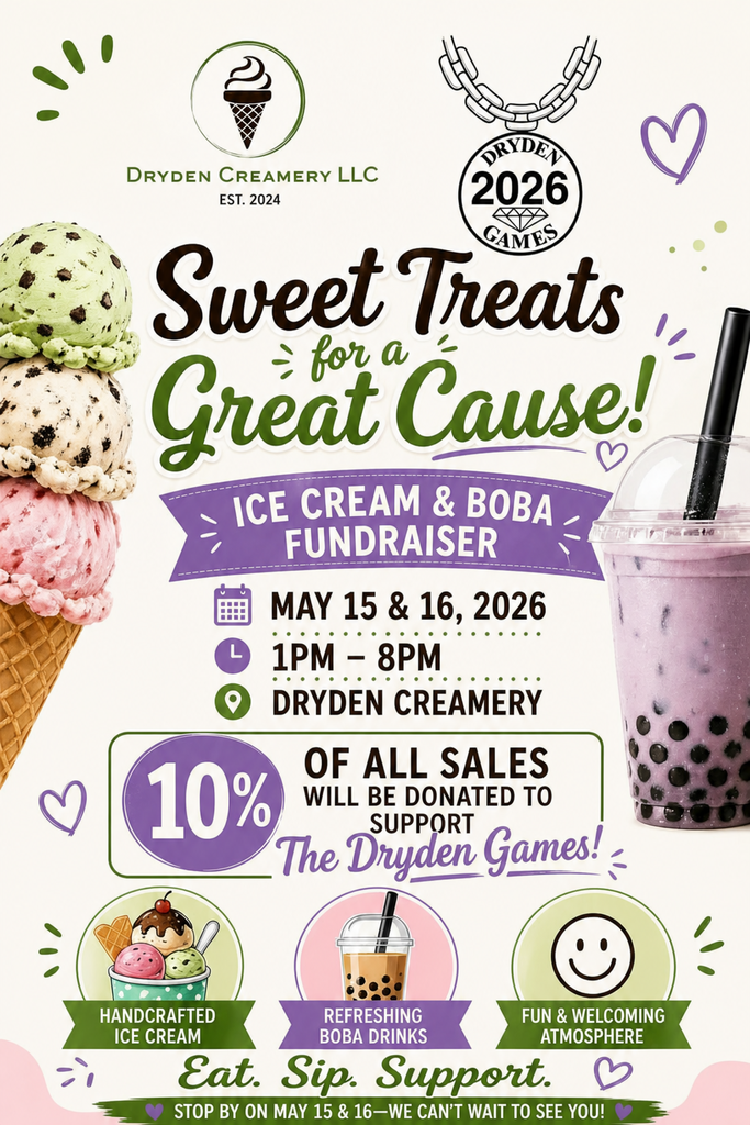 Dryden Games Dryden Creamery Fundraiser 2026