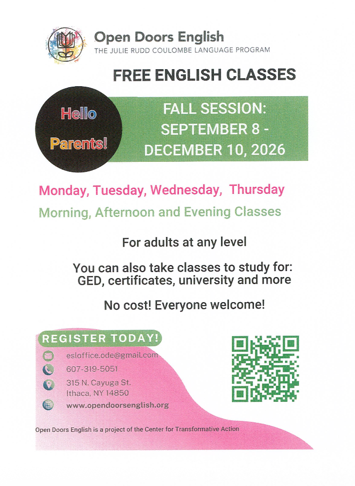 ODE English flyer
