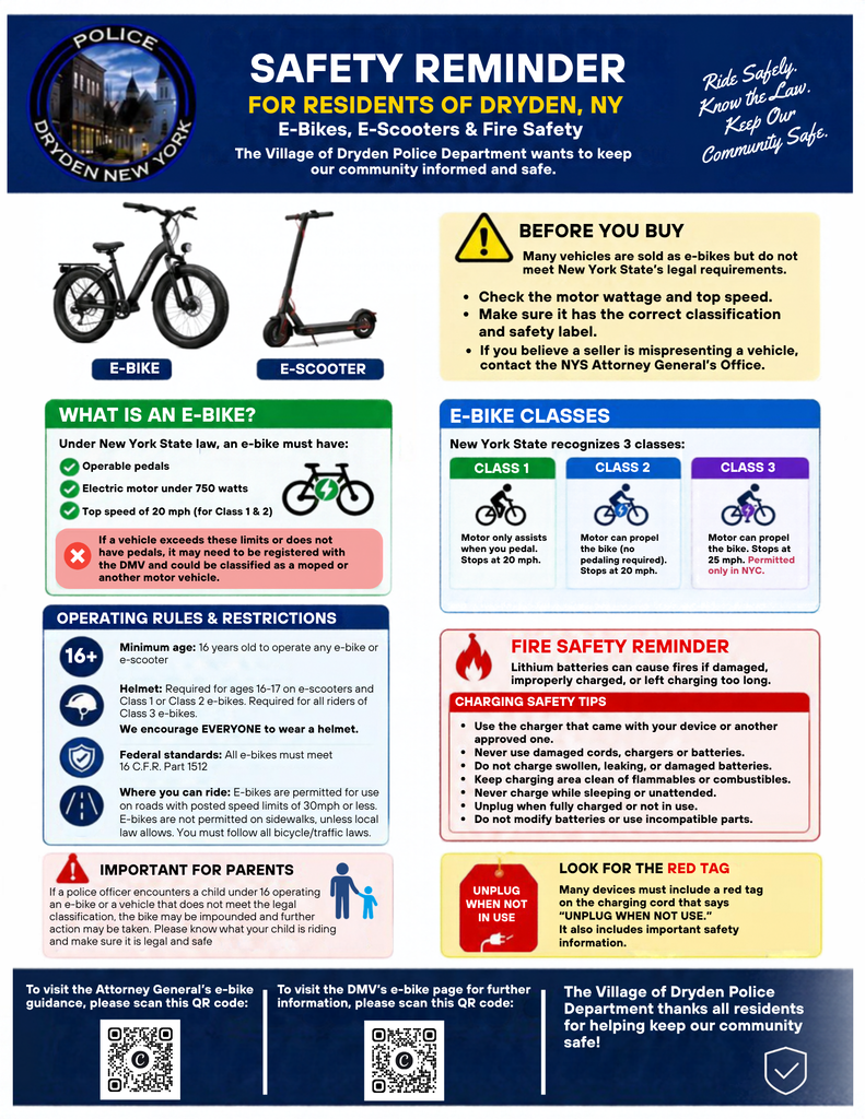 E-bike safety flyer
