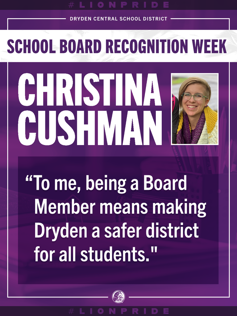 Christina Cushman BOE recognition week graphic