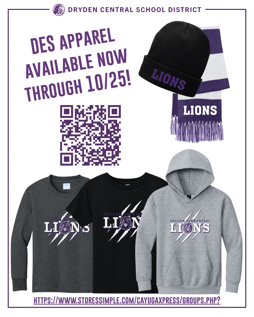 DES Fall 2026 PTA Apparel sale
