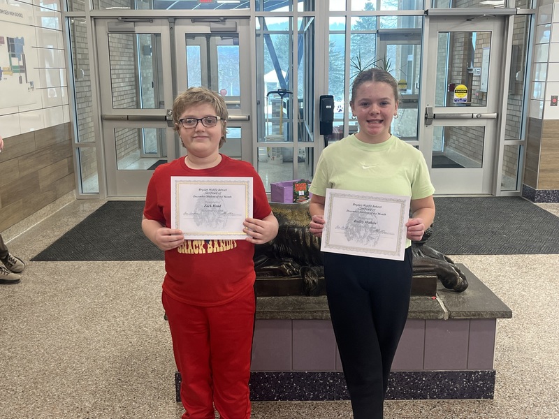 DMS December Students of the Month