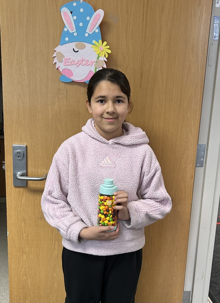 Thank you to everyone who estimated how many Skittles are in the water bottle. One hundred seventy two people estimated. There were 471 Skittles in the water bottle. The winner, with a guess of 450, is Andrea Olvera. Congratulations to Andrea in Mrs. Birkett’s class. Next week we will be estimating how many Jolly Ranchers are in a water bottle.