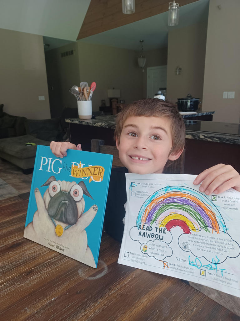 Another student has finished the Read the Rainbow Summer Challenge. Great work, Joey! #proudcardinal #growingreaders