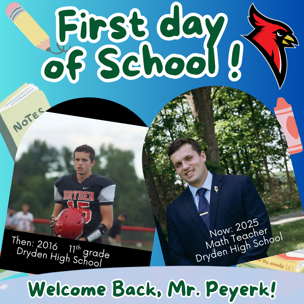 school supply clipart; photo of current teacher now and at the grade they teach