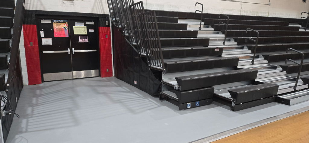 new gym bleachers
