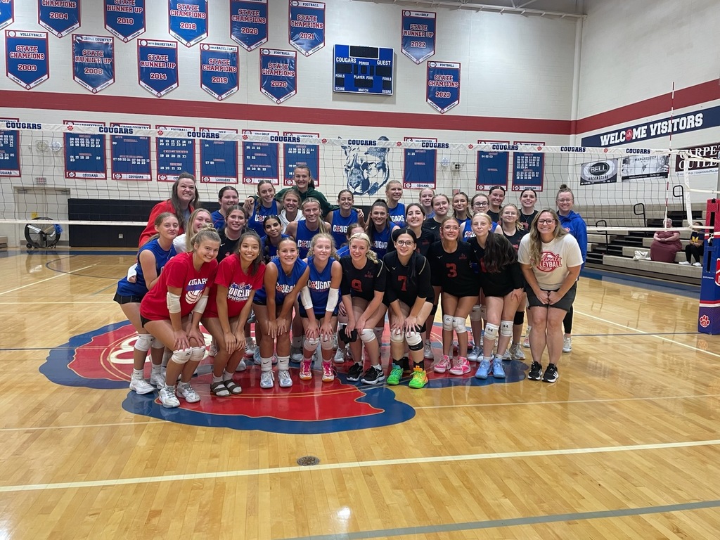group of high school volleyball players
