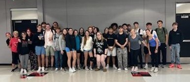 group of students standing