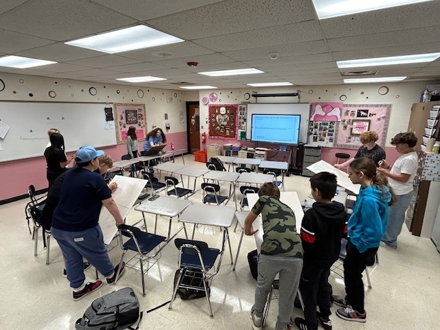students working in a classroom