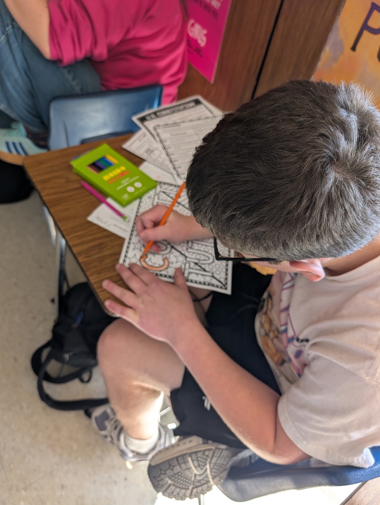 student completing US Constitution Day activity