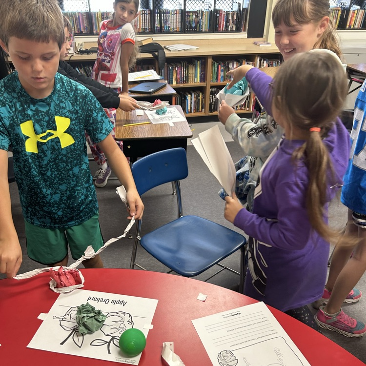 4th graders combined engineering with their plant unit in Science class this week by designing “Apple grabbers”!