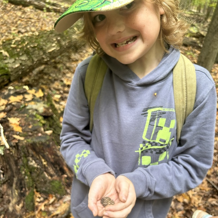 At Camp Skyline today, 4th graders also observed plants and animals in an unstructured setting, hiking through the woods to the highest point in Lapeer County!