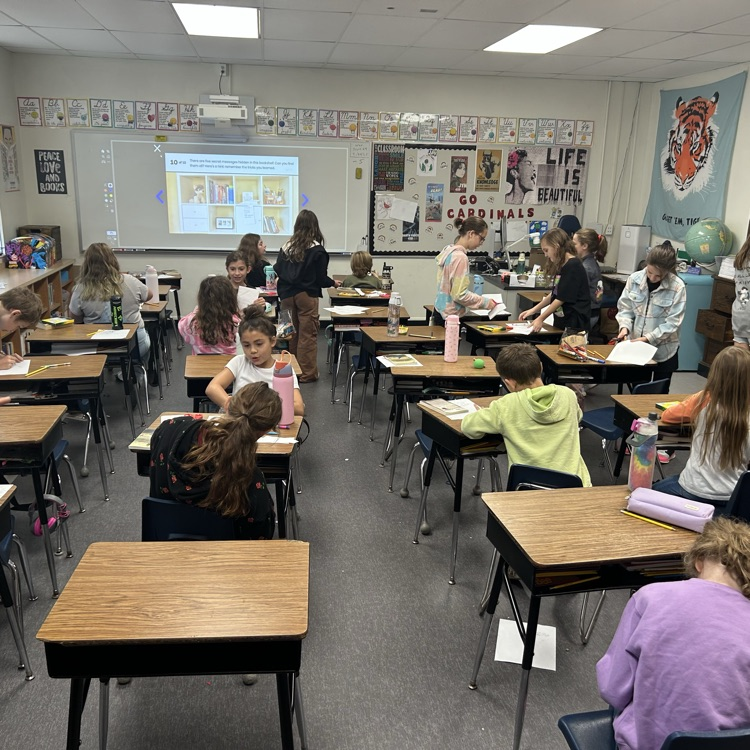 4th grade biologists “built” their own camouflaged animals today, as part of their study of animal structures: