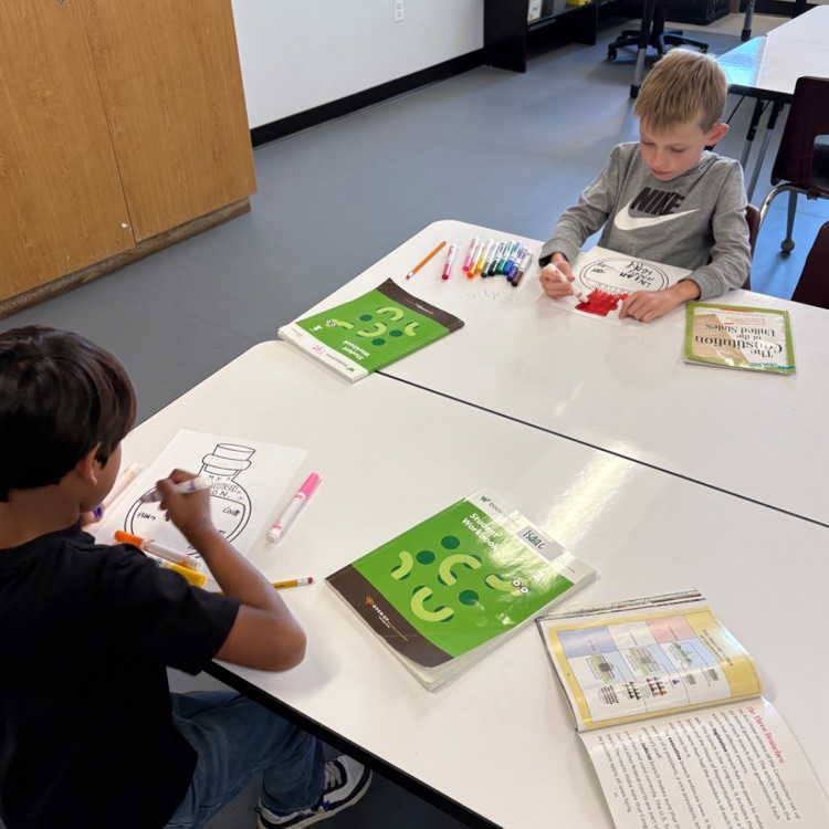 Ms. Ludlow’s students working on positive affirmation potions for the month of October. Every potion is filled with encouraging words as a reminder to believe in ourselves! ✨