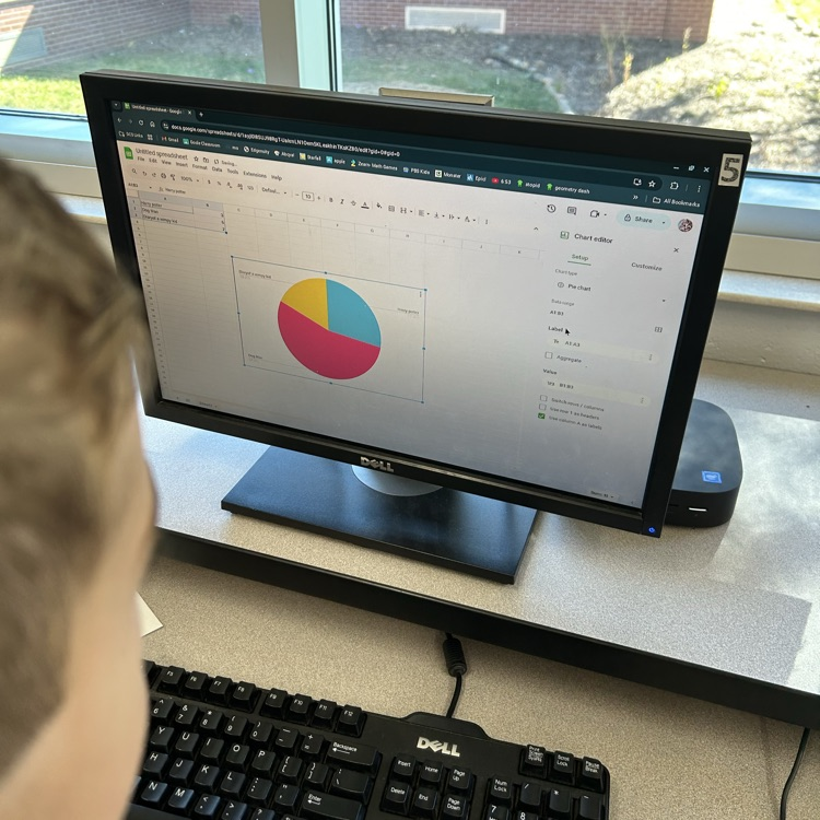 Today 3rd graders surveyed their classmates on various topics, tallied up the votes, and made graphs on Google Sheets in Tech Special. #mathskills #proudcardinal