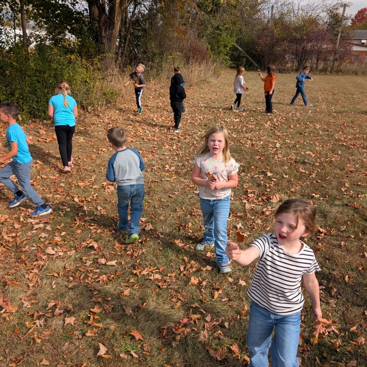 Mrs. Lowe's class is learning about why leaves change color in the fall. They went on a leaf hunt today to look for different kinds of leaves and see the differences. #proudcardinal