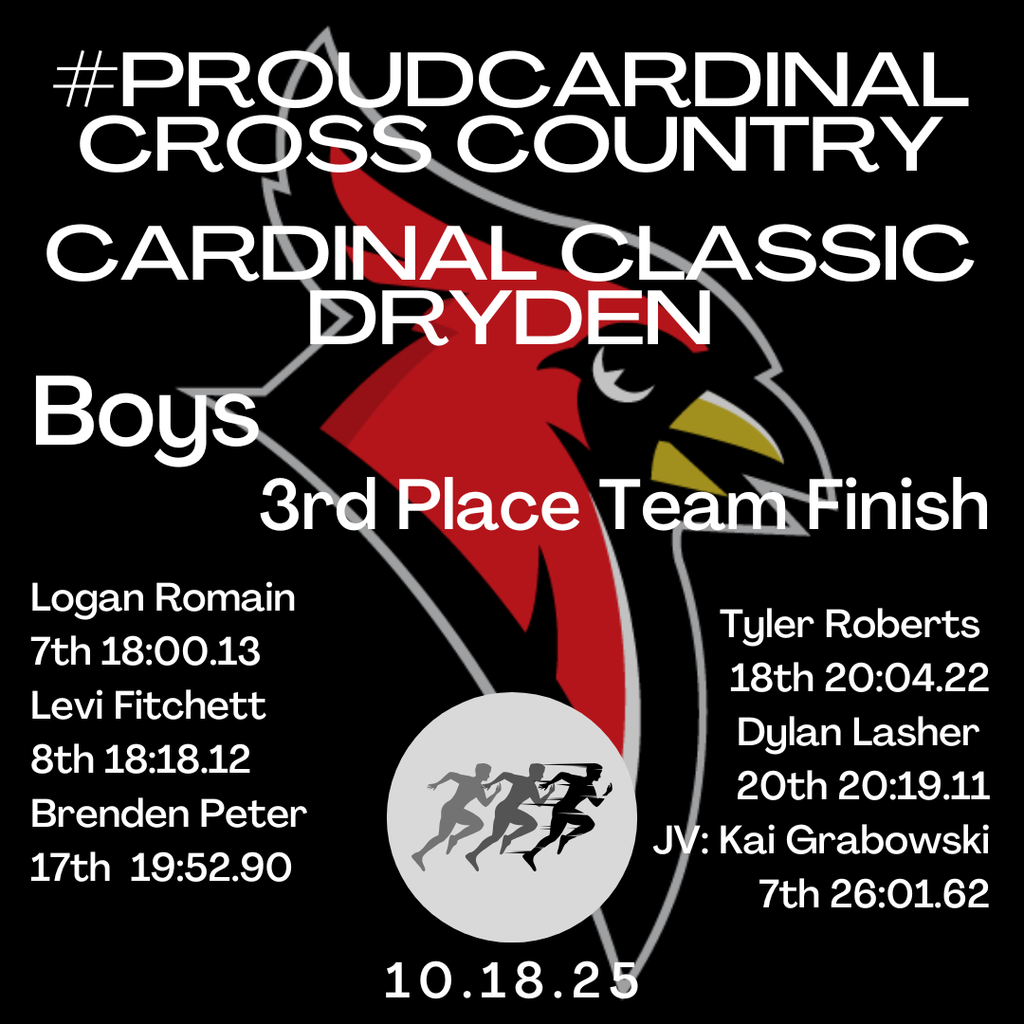 runner outline; cardinal logo