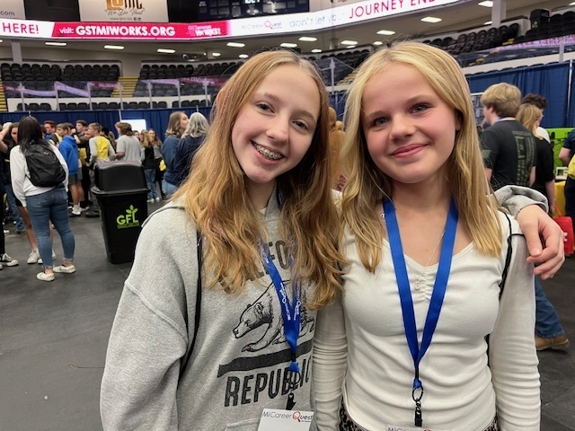 two eighth grade students 