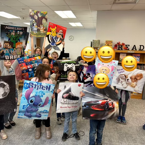 Today was Locker Lotto! If your locker number was called, you won a free poster from the book fair. #proudcardinal