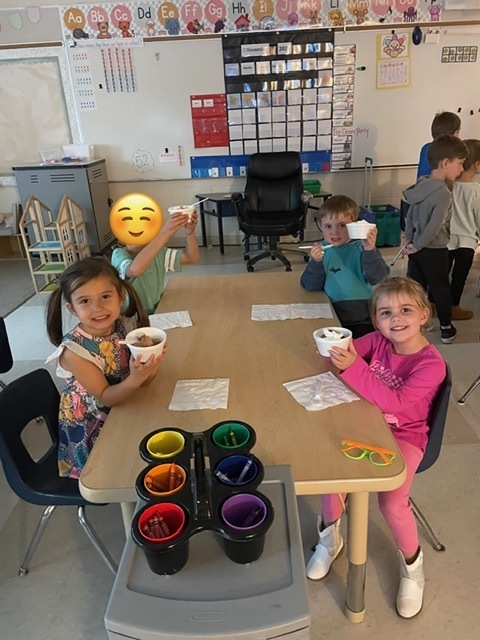 Mrs.Russell's class enjoyed some delicious ice cream to celebrate winning the candy war. Thank you to everyone who donated!