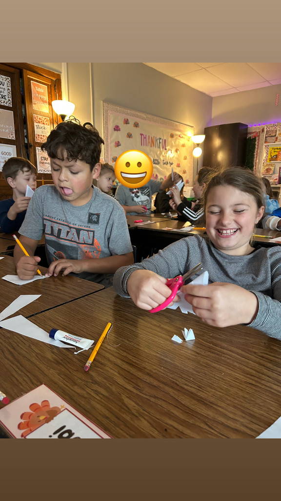 Third graders took some time today to reinforce their reading they did today about blizzards and snowflakes. They learned that not one snowflake is alike and then took some time to make some snowflakes of their own. These will be used as hallway decorations!