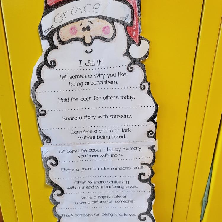 holiday decoration made on a school