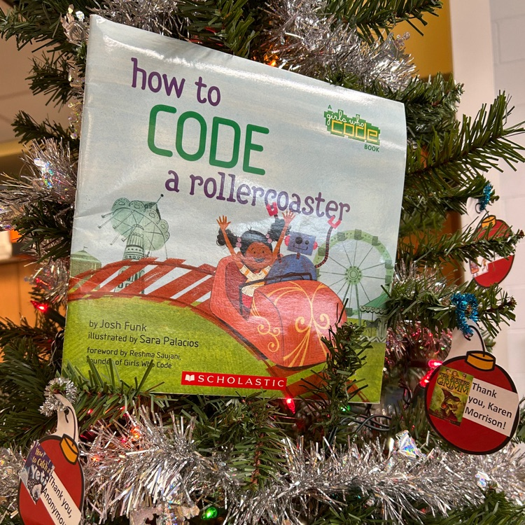 special shout-out to Mr. Capelli, 4th grade teacher, for supporting our Giving Tree and the library with a new book about coding. #growingreaders #proudcardinal