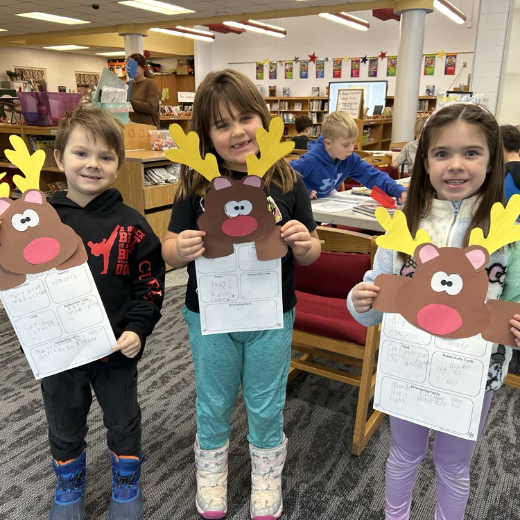 1st graders used the PebbleGo database to research reindeer. #proudcardinal