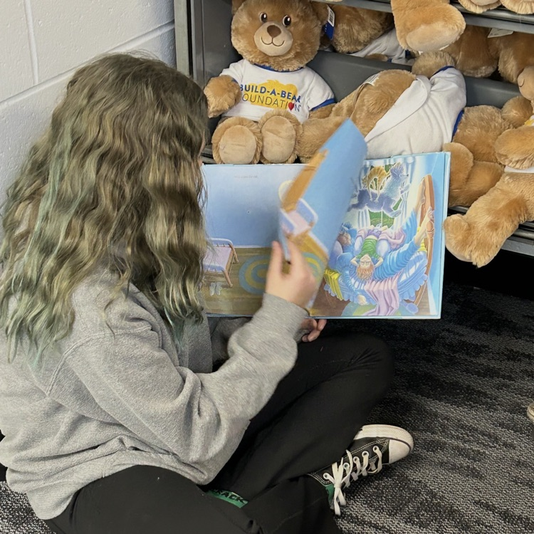 This week the student Library Board prepared their read-aloud for the preschoolers and started to add some winter decoration to the library windows. #proudcardinal