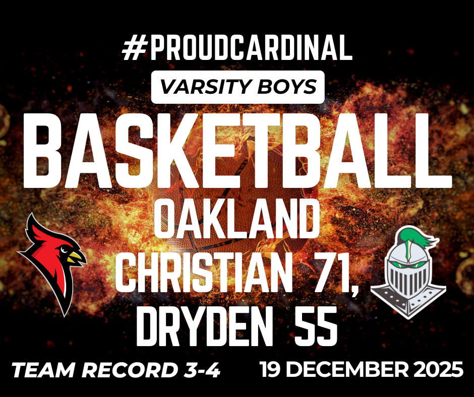 basketball on fire photo; cardinal logo; lancers logo