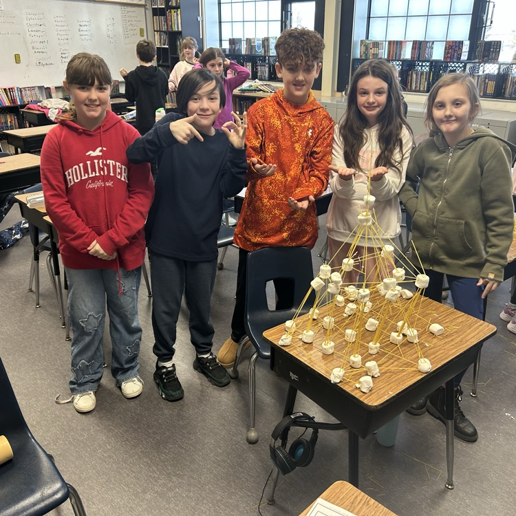 Yesterday, 4th graders competed in teams to design structures that could survive earthquakes, and each team succeeded!  The tallest structure was 63.5 mm.