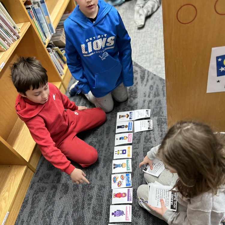 4th graders have been learning about different reading genres and worked together on a matching activity. #growingreaders #proudcardinal
