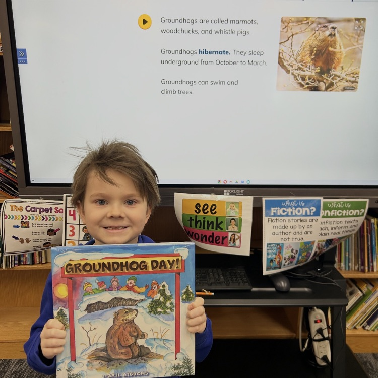 1st graders began their second research activity using the PebbleGo database on the topic of groundhogs. #proudcardinal
