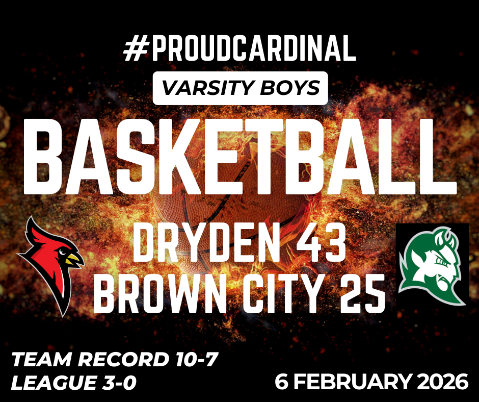 basketball on fire photo; cardinal logo; green devils logo