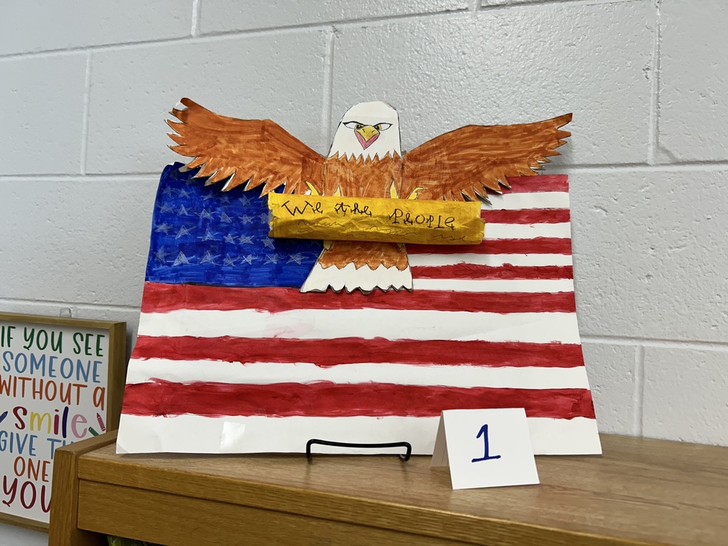 an American flag made by a student