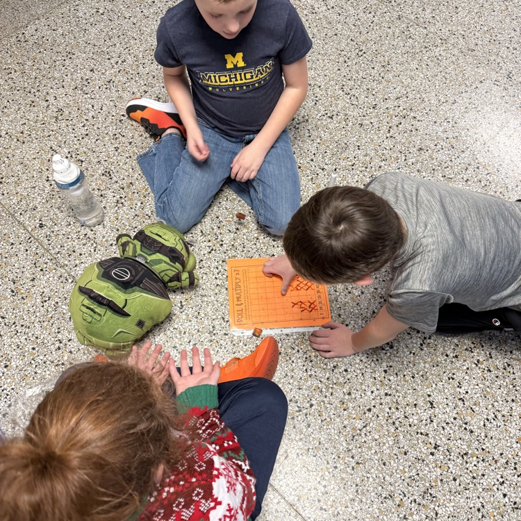 Math is more fun with friends! Mrs. Calvert’s and Mrs. Birkett’s classes joined together for some multiplication game fun. 