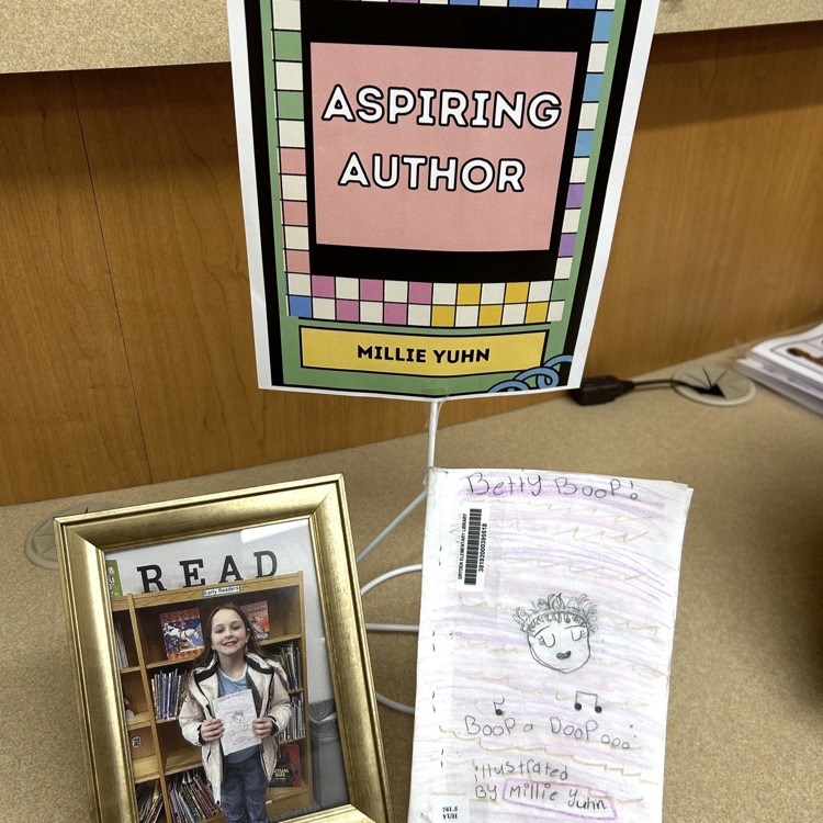 We have another aspiring author/illustrator at our school whose book has become part of our elementary library collection.  #growingreaders #proudcardinal