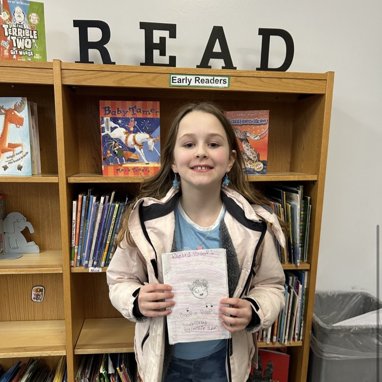 We have another aspiring author/illustrator at our school whose book has become part of our elementary library collection.  #growingreaders #proudcardinal