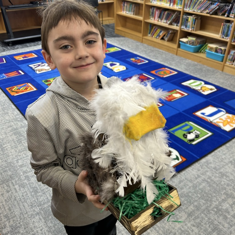 Our American Symbol museum is quite the thing to see. We have been inspired by the March Reading Month books we’ve been reading. #proudcardinal