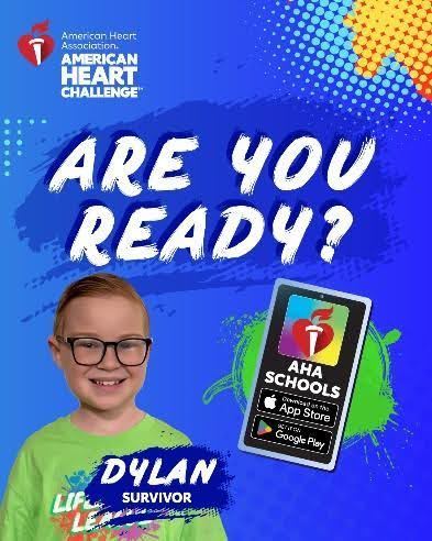 aha logo; photo of survivor