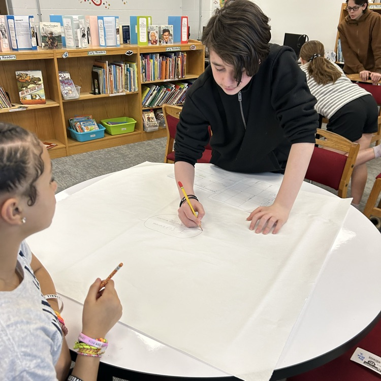In Library Special, 5th graders are working on their comprehension of our March Reading Month book by using a GSCE (generate, sort, connect, elaborate) thinking routine to show their understanding. #proudcardinal #growingreaders