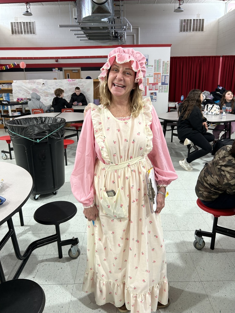 Today was Dress Like a Colonial in honor of our One School, One Theme March Reading Month.  #proudcardinal