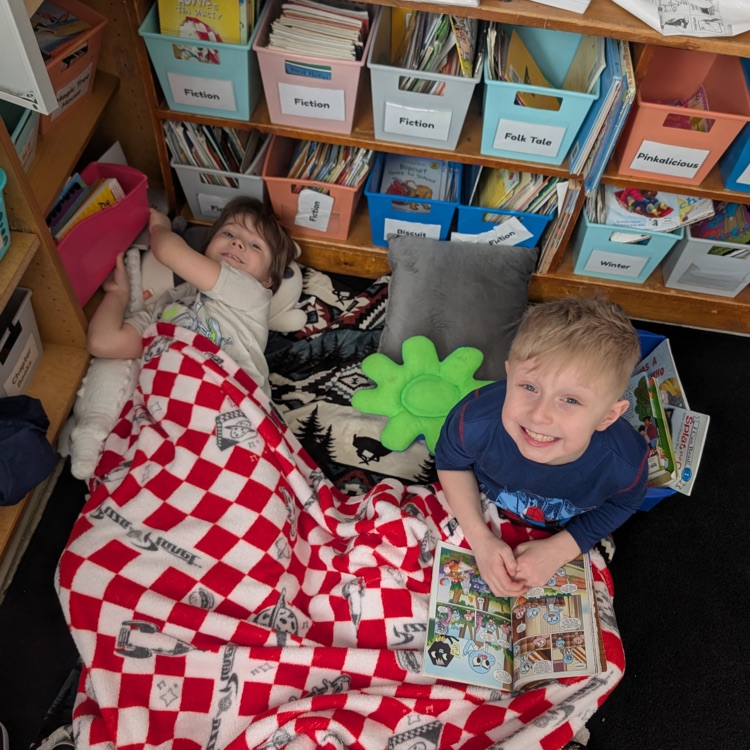 First grade had a blast during their reading party today to celebrate March is Reading Month! #proudcardinal