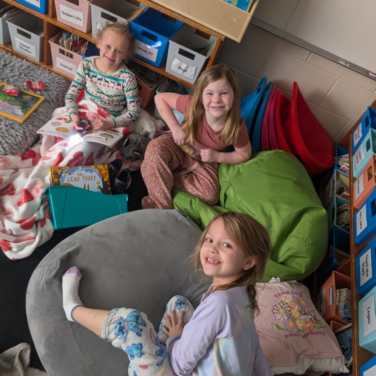 First grade had a blast during their reading party today to celebrate March is Reading Month! #proudcardinal