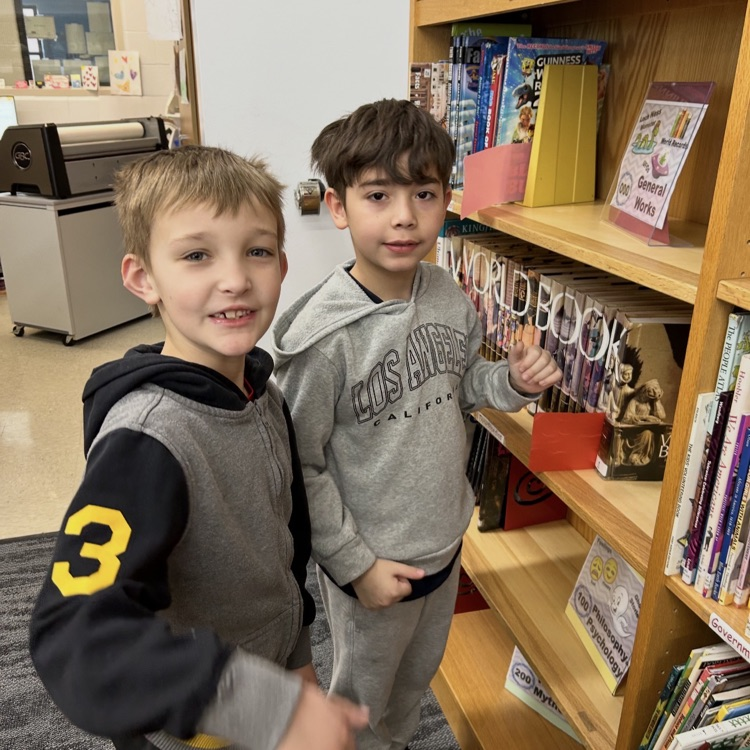 This week the 2nd graders learned how non-fiction is organized by Dewey Decimal System. They worked together to locate specific books and analyze the call numbers. #proudcardinal #growingreaders
