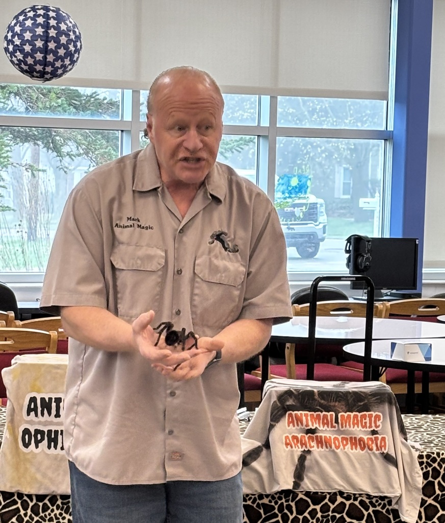 Our annual Science Day was today.  The day was filled with learning about nature and science. We learned about animals -  tarantulas, a famous crying bird, an armadillo, and more - saw some 6th grade science fair projects, learned about life cycles, and more. A tree was planted in remembrance of Mrs. Hickmott and the day ended with Professor WOW!. Thank you to Four County Community Foundation for a grant that made this learning possible.  Thank you also to Seven Ponds Nature Center, Animal Magic, MI Science Center, our 6th grade science students, and Professor WOW! A special thanks to Mrs. Birkett for planning Science Day.  #proudcardinal