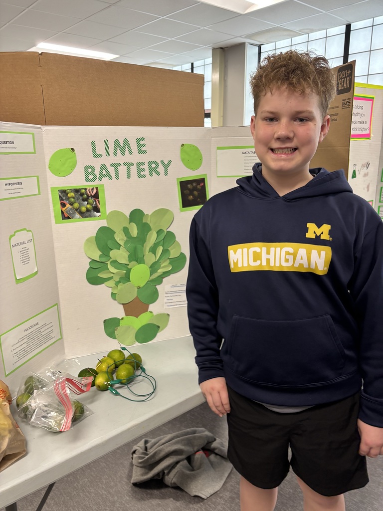 Our annual Science Day was today.  The day was filled with learning about nature and science. We learned about animals -  tarantulas, a famous crying bird, an armadillo, and more - saw some 6th grade science fair projects, learned about life cycles, and more. A tree was planted in remembrance of Mrs. Hickmott and the day ended with Professor WOW!. Thank you to Four County Community Foundation for a grant that made this learning possible.  Thank you also to Seven Ponds Nature Center, Animal Magic, MI Science Center, our 6th grade science students, and Professor WOW! A special thanks to Mrs. Birkett for planning Science Day.  #proudcardinal