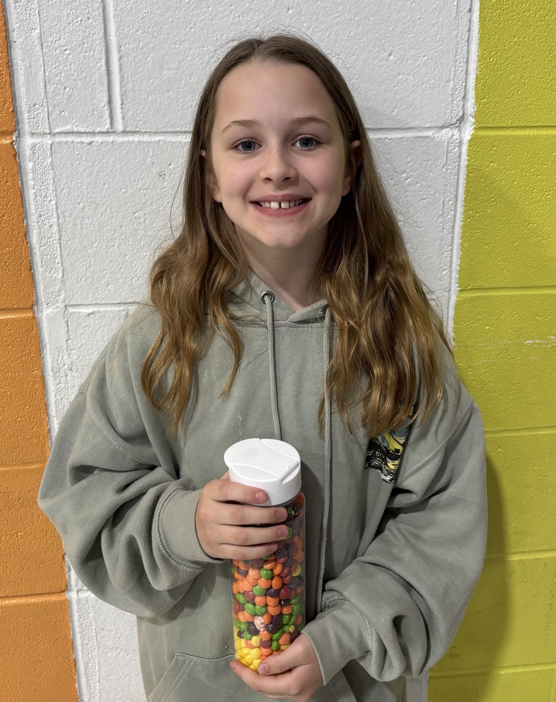 Congratulations to the two most recent winners of our weekly Estimation Station! Second grader, Sergio Barajas, and third grader, Millie Yuhn, had the closest estimates for the number of Jolly Ranchers and Skittles in a water bottle. #aprilismathawarenessmonth  #proudcardinal